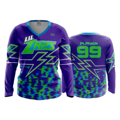 3442 FD Womens V-Neck Longsleeve LIL-ZAPS-1