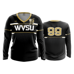 3462 FD Womens V-Neck Longsleeve WVSU-VOLLEYBALL