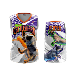 2838 FD Womens V-Neck Sleeveless TEAM-CATTLESHARK-2-FLO INK + $5
