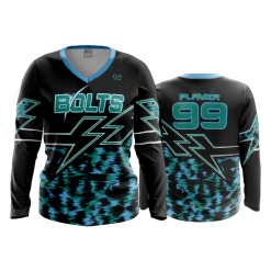3451 FD Womens V-Neck Longsleeve POP-SLO-BOLTS