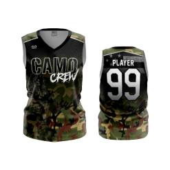 3454 FD Womens V-Neck Sleeveless POP-SLO-CAMOCREW