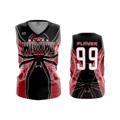 3448 FD Womens V-Neck Sleeveless POPSLO-BLACK-WIDOWS
