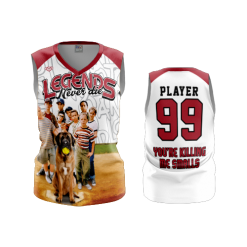 3447 FD Womens V-Neck Sleeveless POPSLO-LEGENDS-NEVER-DIE