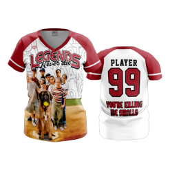 3447 FD Womens V-Neck POPSLO-LEGENDS-NEVER-DIE