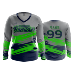 2821 FD Womens V-Neck Longsleeve LICKING-COUNTY-THUNDER-2