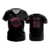 3474 FD Womens V-Neck LASERS-08-RED-1