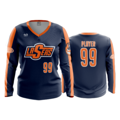 2909 FD Womens V-Neck Longsleeve LASERS-ORANGE-2023-1