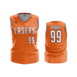2909 FD Womens V-Neck Sleeveless LASERS-ORANGE-2023-2