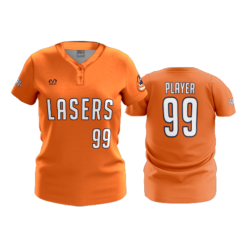2909 FD WOMENS 2 BUTTON SCOOP NECK CL LASERS-ORANGE-2023-2