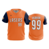 2909 FD MENS 2 BUTTON SCOOP NECK CL LASERS-ORANGE-NAVYSLV