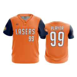 2909 FD MENS 2 BUTTON SCOOP NECK CL LASERS-ORANGE-NAVYSLV