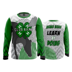 1258 FD Long Sleeve MENS FOUR-H-COW-CHEVRON-DOT