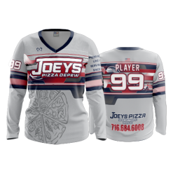 2938 FD Womens V-Neck Longsleeve JOEYS-PIZZA-1