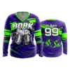 869 FD Womens V-Neck Longsleeve BDBK-1-FLO INK + $5