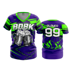 869 FD Womens V-Neck BDBK-1-FLO INK + $5