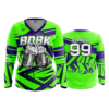 869 FD Womens V-Neck Longsleeve BDBK-2-FLO INK + $5