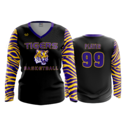 2550 FD Womens V-Neck Longsleeve MCCLAIN-TIGERS-BASKETBALL