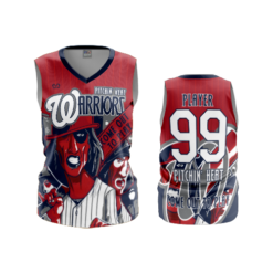 3482 FD Womens V-Neck Sleeveless PITCHIN-HEAT-WARRIORS-1