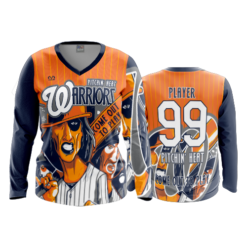 3482 FD Womens V-Neck Longsleeve PITCHIN-HEAT-WARRIORS-2