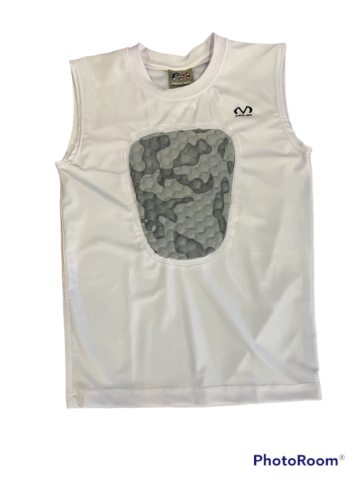 Athletic Padded Chest Compression Shirt White