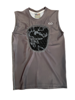 Athletic Padded Chest Compression Shirt Grey (Copy)