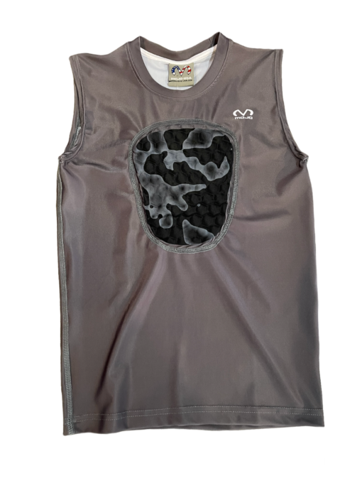 Athletic Padded Chest Compression Shirt Grey (Copy)