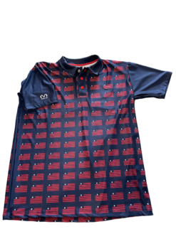 3 Button Polo Shirt Flag