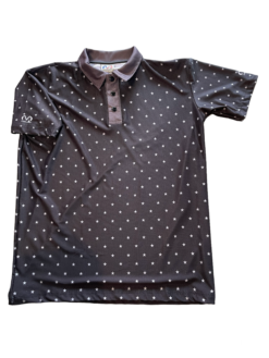 3 Button Polo Shirt Black Stars