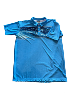3 Button Polo Shirt Light Blue