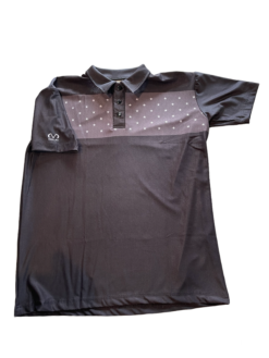 3 Button Polo Shirt Black/Grey/Stars