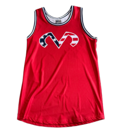 Mens/Boys Tanks Red/Flag