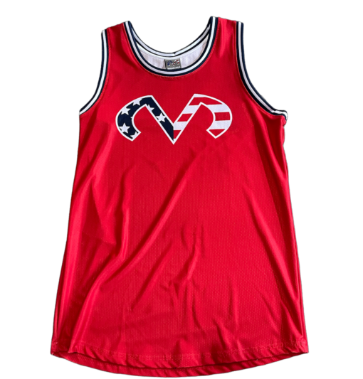 Mens/Boys Tanks Red/Flag