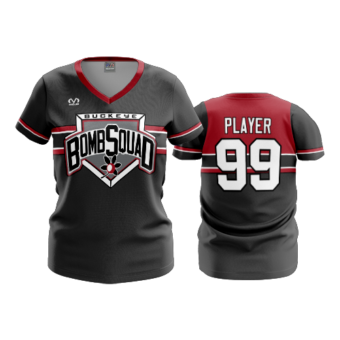 3486 FD Womens V-Neck BUCKEYE-BOMB-SQUAD-3