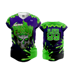 3491 FD Womens Full Button Capsleeve MID-OHIO-POISON-1
