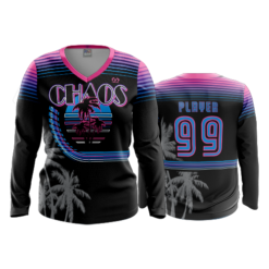 1374 FD Womens V-Neck Longsleeve CHAOS-2
