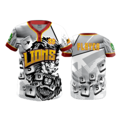 3518 FD WOMENS 2 BUTTON SCOOP NECK CL LIONS-ESPORTS-2
