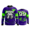 869 FD Quarter Zip Batting Jacket LS BDBK-ADDS-FLO INK + $5