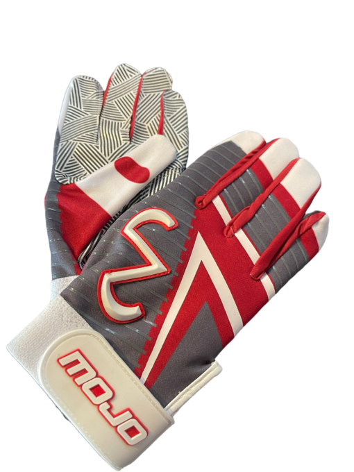 MOJO Batting Gloves Red/White/Charcoal