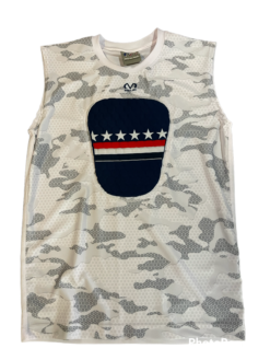 Athletic Padded Chest Compression Shirt Camo