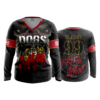 3493 FD Womens V-Neck Longsleeve POPSLO-DOGS-OF-WAR