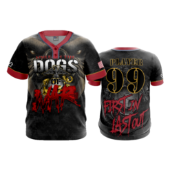 3493 FD MENS 2 BUTTON SCOOP NECK CL POPSLO-DOGS-OF-WAR
