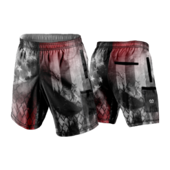3494 LIGHTWEIGHT MICROFIBER 160gsm SHORT POPSLO-RED-WARRIORS