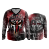 3494 FD Womens V-Neck Longsleeve POPSLO-RED-WARRIORS