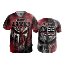 3494 FD ProTek Mens Full Button Down - CL POPSLO-RED-WARRIORS