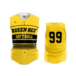 3532 FD Womens Full Button Sleeveless QUEEN-BEE-1