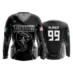 3539 FD Womens V-Neck Longsleeve PLAINFIELD-TORNADOES-1
