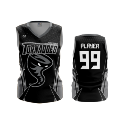 3539 FD Womens V-Neck Sleeveless PLAINFIELD-TORNADOES-1