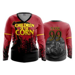 3533 FD Womens V-Neck Longsleeve CHILDREN-OF-THE-CORN-2