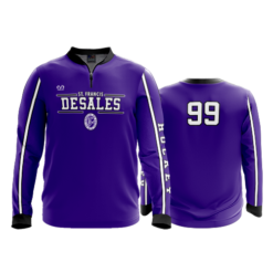 2268 FD Quarter Zip Lycra Mesh LS DESALES-HS