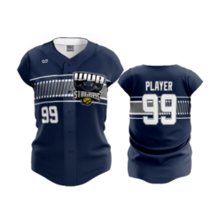 3553 FD Womens Full Button Capsleeve WV-STINGRAYS-1